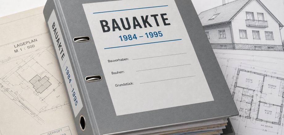 Illustration einer Bauakte