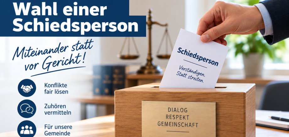 Symbolische Darstellung der Wahl einer Schiedsperson