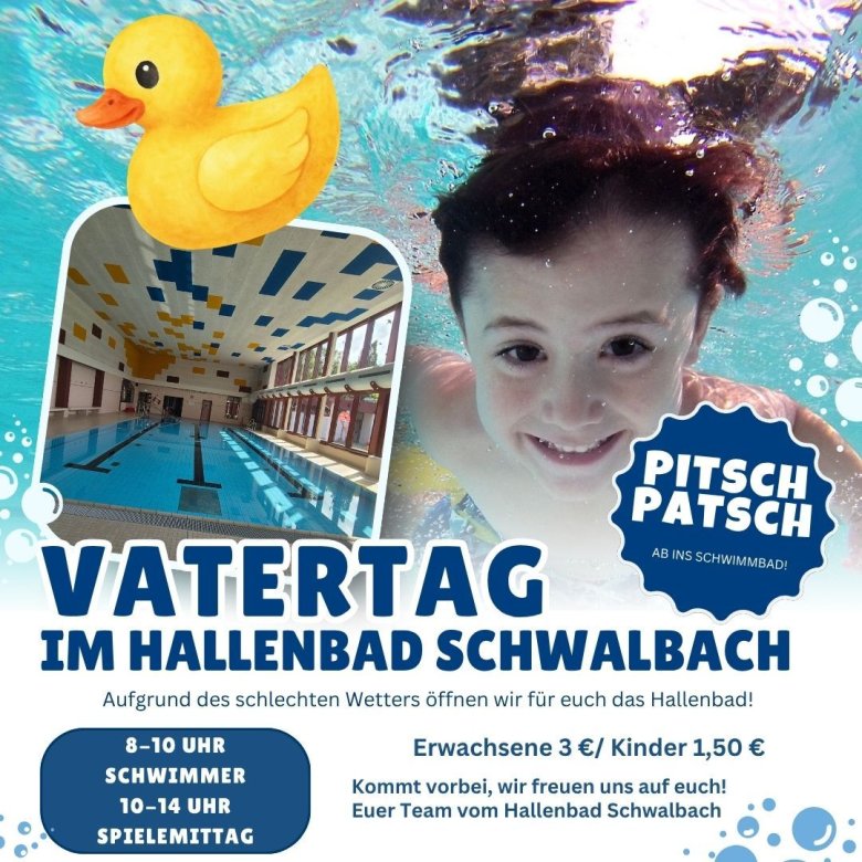 Blue and White Modern Photo Kids Swimming Lesson Instagram Post - 1